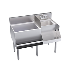 Krowne KR24-W42L-10 Royal Series 42"L x 24"D Workstation with Cold Plate, Ice Bin on Left