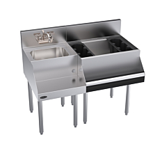 Krowne KR24-W42R-10 Royal Series 42"L x 24"D Workstation with Cold Plate, Ice Bin on Right