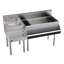 Krowne KR24-W54R-10 Royal Series 54"L x 24"D Workstation with Cold Plate, Ice Bin on Right