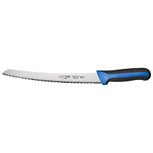 Winco KSTK-91 Sof-Tek 9-1/2" High Carbon German Steel Bread Knife with TPR Handle