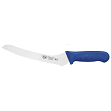 Winco KWP-92U 9" Offset Bread Knife with Blue Handle