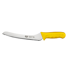 Winco KWP-92Y 9" Offset Bread Knife with Yellow Handle