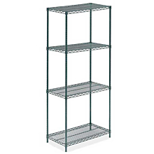 18"D x 30"L x 64"H Green Epoxy Wire Shelving Kit, 4-Shelf, NSF Listed