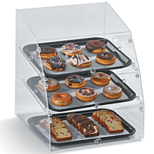 Vollrath LBC1418-3F-06 Large 3-Tier Clear Acrylic Bakery Case with Front Doors