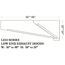 Global LEH-48 48" Low End Exhaust Hood