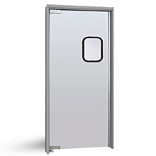 Eliason LWP-3 30" x 84" Single Aluminum Swinging Traffic Door with 9" x 14" Window