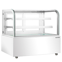 Marchia MB60-W 60" White Curved Glass Refrigerated Bakery Display Case