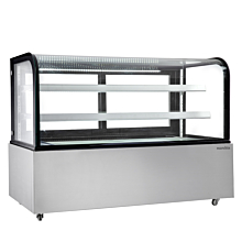 Marchia MB72 72" Curved Glass Refrigerated Bakery Display Case, Stainless Steel