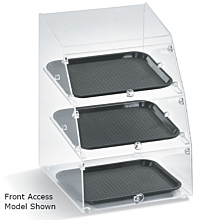 Vollrath MBC1014-3R-06 Medium 3-Tier Clear Acrylic Bakery Case with Rear Doors