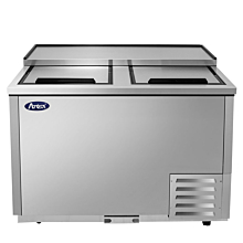 Atosa MBGF48GR 48" Stainless Steel Horizontal Glass Froster with Sliding Lid - 13 cu. Ft.