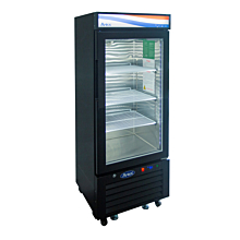 Atosa MCF8726GR 24" Black Exterior Glass Door Merchandiser Cooler - 8 Cu. Ft.