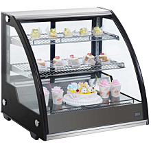 Marchia MDC130 32" Countertop Refrigerated Curved Glass Bakery Display Case with LED Lighting