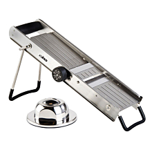 Winco MDL-18 Stainless Steel Mandoline Slicer Set with Built In Blades