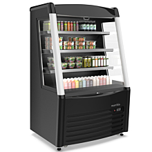 Marchia MDS390 36" Black Open Air Cooler, Grab and Go Refrigerator