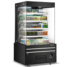 Marchia MDS48G 48" Black Open Air Cooler Grab and Go Refrigerator