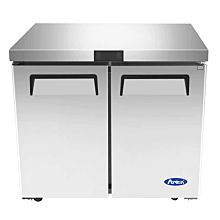 Atosa MGF36RGR 36" Undercounter Refrigerator With Rear-Mounted Self-Contained Refrigeration , 2 hinged solid doors  