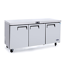 Atosa MGF8404GR 73" 3 Solid Door Undercounter Refrigerator