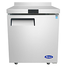 Atosa MGF8408GR 28" One Section Solid Door Worktop Refrigerator with Backsplash - 7.2 Cu. Ft