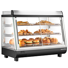 Marchia MHCC136 34" Heated Countertop Display Front, Rear Doors