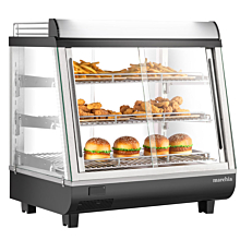 Marchia MHCC96 27" Heated Countertop Display Front, Rear Doors