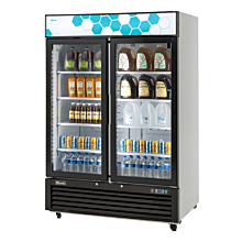 Migali C-49RM-HC 54" Double Glass Swing Door Merchandiser Refrigerator - 49 Cu. Ft.