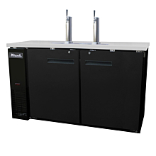 Migali C-DD60-2-HC 60" Refrigerated Two Tap Direct Draw Beer Dispenser  - (2) 1/2 Keg Capacity