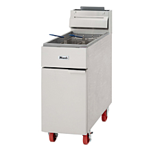 Migali C-F40-LP 15" Liquid Propane Stainless Steel Floor Fryer, 40 lb. - 90,000 BTU