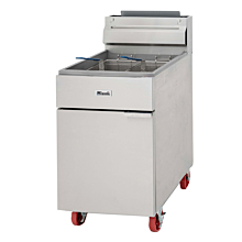 Migali C-F75-LP 21" Liquid Propane Stainless Steel Floor Fryer, 75 lb. - 150,000 BTU