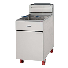 Migali C-F75-NG 21" Natural Gas Stainless Steel Floor Fryer, 75 lb. - 170,000 BTU
