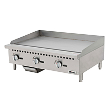 Migali C-G36 36" Gas Countertop Griddle with Manual Control - 90,000 BTU