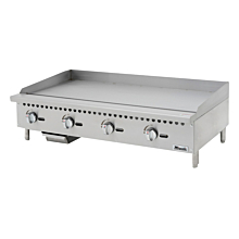 Migali C-G48 48" Gas Countertop Griddle with Manual Control - 120,000 BTU