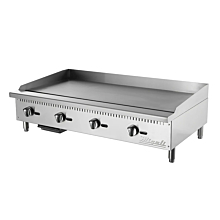 Migali C-G48T 48" Gas Countertop Griddle with Thermostatic Control - 100,000 BTU