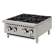 Migali C-HP-4B-24 24" Gas Countertop 4 Burner Hot Plate - 100,000 BTU