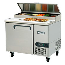 Migali C-PP44-HC 44" Refrigerated Pizza Prep Table with Topping Rail - 6 Pan