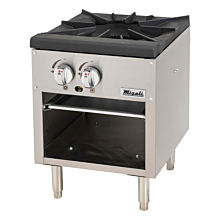 Migali C-SPS-1-18 18" Gas Countertop Single Burner Stock Pot Stove Range - 80,000 BTU