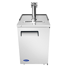 Atosa MKC23GR 23" Draft Beer Cooler with Rear-mounted Self-contained Refrigeration, 1 dual faucet tower, 1 locking solid door