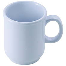 Winco MMU-8W 8 oz. Bulbous White Melamine Mug