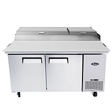 Atosa MPF8202GR 67" 2 Door Pizza Prep Table, (9) 1/3 size pans