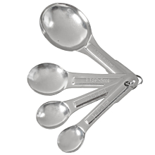Winco MSP-4P Stainless Steel 4-Piece Measuring Spoon Set