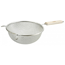 Winco MST-6D 6-1/4" Medium Tin Double Mesh Strainer