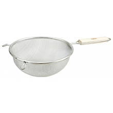 Winco MST-6S 6-1/4" Medium Tin Single Mesh Strainer