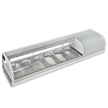 Marchia MSU160S 60" Refrigerated 6-Pan Sushi Display Case, Silver