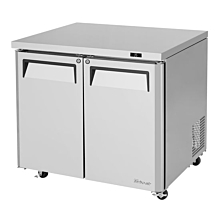 Turbo Air MUR-36L-N6 M3 Series 36" Low Boy 2 Door Undercounter Refrigerator - 8 Cu. Ft.