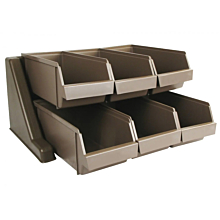 Winco OGZ-6 Plastic 6 Bin Cutlery Organizer Set