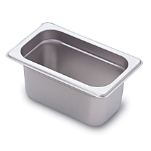 Prepline PFP-19-4 1/9 Size Stainless Steel Steam Table / Hotel Pan, 4" Depth