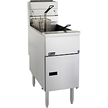 Pitco SG14R-S-LP Essential Solstice 40-50 lb. Liquid Propane Gas Floor Fryer Millivolt Controls ONLY - 122,000 BTU