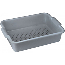 Winco PLP-5G Heavy Weight Gray Perforated Bus Boxes