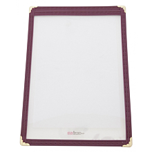 Winco PMC-5U Burgundy Single Menu Cover