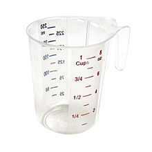 Winco PMCP-25 1 Cup Clear Polycarbonate Measuring Cup