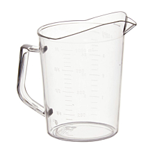 Winco PMU-100 1 qt Graduation Markings Clear Polycarbonate Measuring Cup